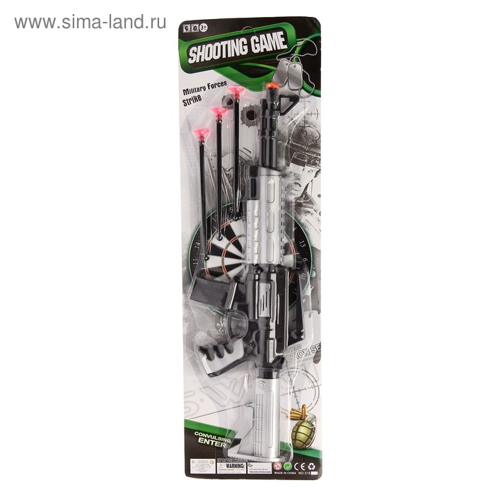 Автомат &laquo;М-16&raquo;, стреляет присосками, цвета МИКС