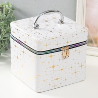 Шкатулка кожзам с зеркалом "Вспышка на белом" н-р 3 шт 16,5х16,5х14 15х15х10,5 19х19х19 см Шкатулка кожзам с зеркалом "Вспышка на белом" н-р 3 шт 16,5х16,5х14 15х15х10,5 19х19х19 см