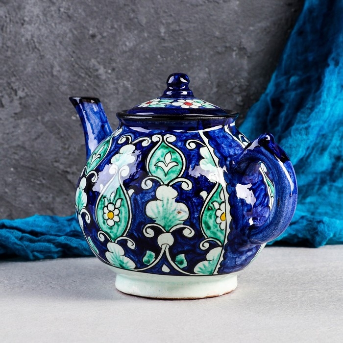 Чайник Риштанская Керамика Чайник Риштанская Керамика "Узоры", 1л