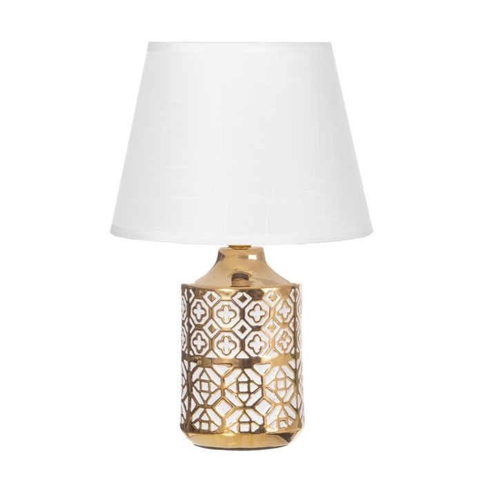 Лампа настольная Лампа настольная "Мария" 1х40Вт Е14 белый/золото 22х22х36см