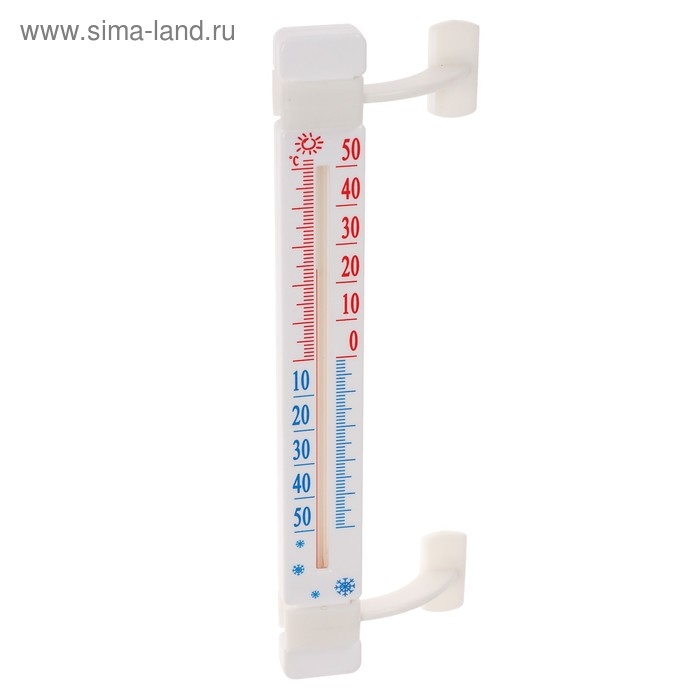 Термометр, уличный, оконный, на липучках, белый