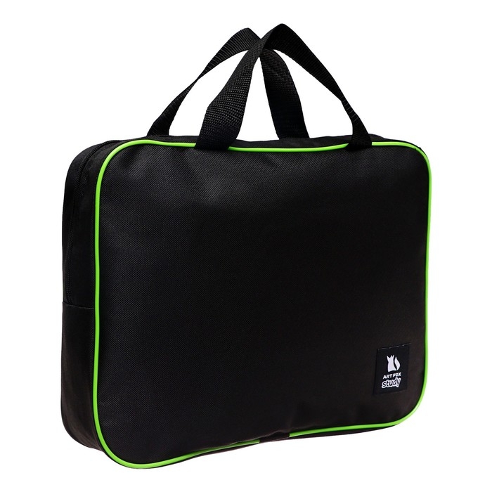 Папка для труда А4 на молнии текстиль 70мм 350 х 270 , зеленый &laquo;1 сентября&raquo;