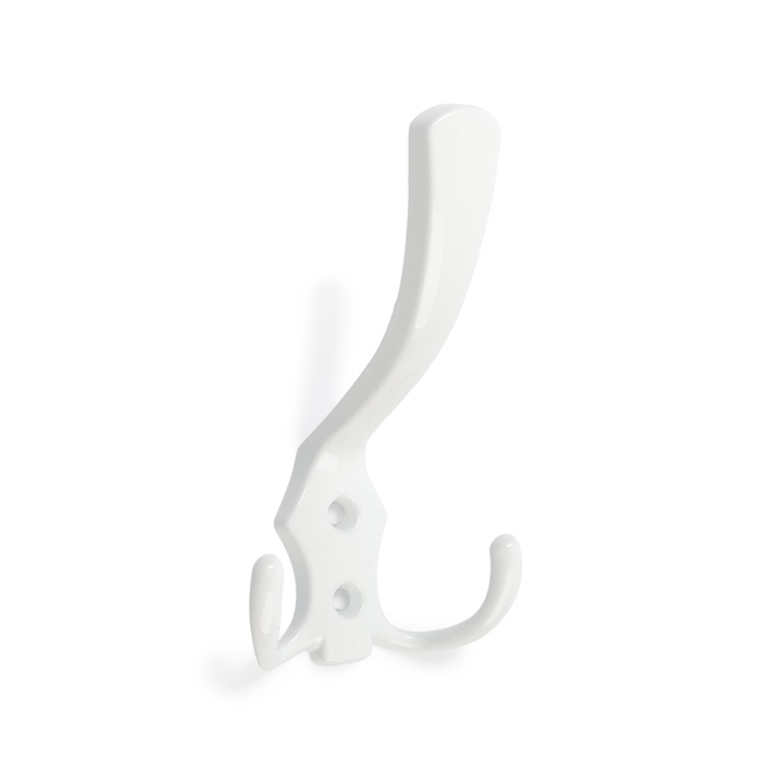 Крючок мебельный ТУНДРА TKT004, трехрожковый, белый Крючок мебельный ТУНДРА TKT004, трехрожковый, белый