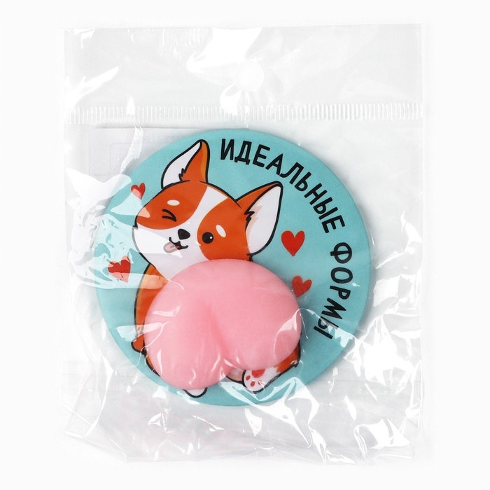 Зеркало карманное с антистрессом &laquo;Коржик&raquo;, 7 см