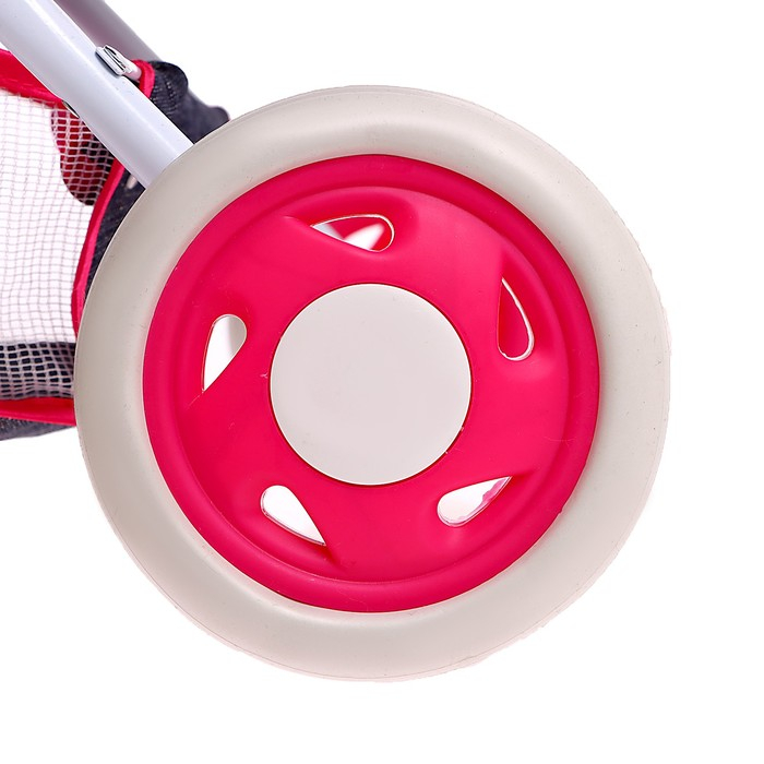 Коляска универсальная для кукол, с корзиной, металлический каркас, МИКС