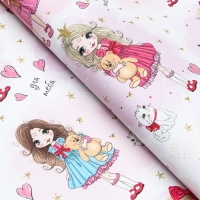 Бумага упаковочная глянцевая "Принцессы", 70 × 100 см,1 лист Бумага упаковочная глянцевая "Принцессы", 70 × 100 см,1 лист