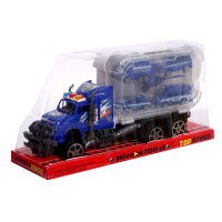 Грузовик инерционный «Полиция», с техникой, МИКС Грузовик инерционный «Полиция», с техникой, МИКС