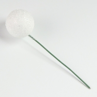 Фигурка для поделок и декора на проволоке &laquo;Шар&raquo;, набор 20 шт., размер 1 шт. &mdash; 2 &times; 7 см, цвет белый