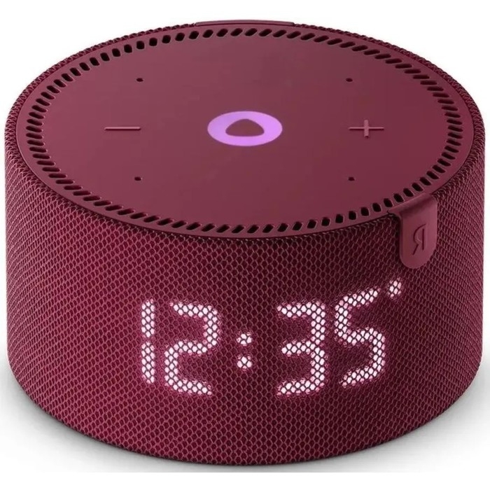 Умная колонка "Новая Яндекс Станция Мини" (YNDX-00020R), голосовой помощник Алиса,10Вт, с часами, красная