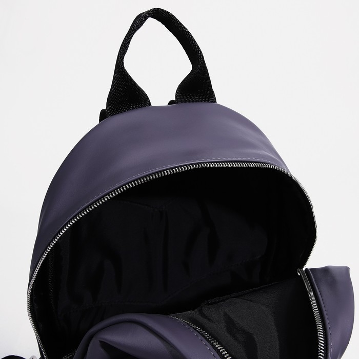 Рюкзак на молнии, &laquo;Медведково&raquo;, наружный карман, цвет фиолетовый