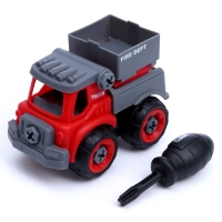 Конструктор винтовой &laquo;Пожарный транспорт&raquo;, с отвёрткой, МИКС