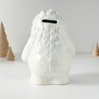 Копилка керамика "Снежный человек с гирляндой" 11,2х13х18 см Копилка керамика "Снежный человек с гирляндой" 11,2х13х18 см