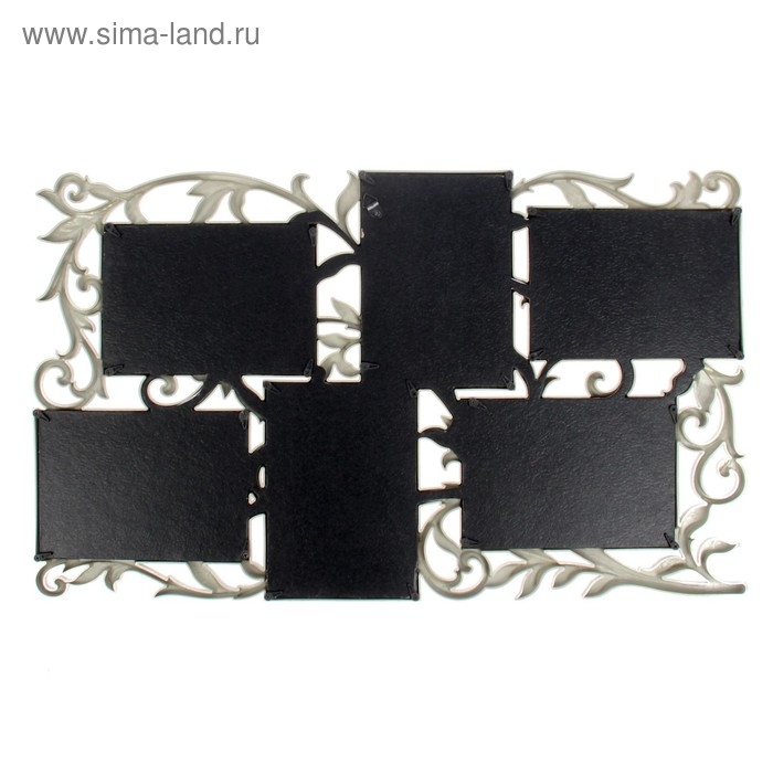 Фоторамка пластик на 6 фото 10х15 см Фоторамка пластик на 6 фото 10х15 см "Вьюн" золото 55х33 см