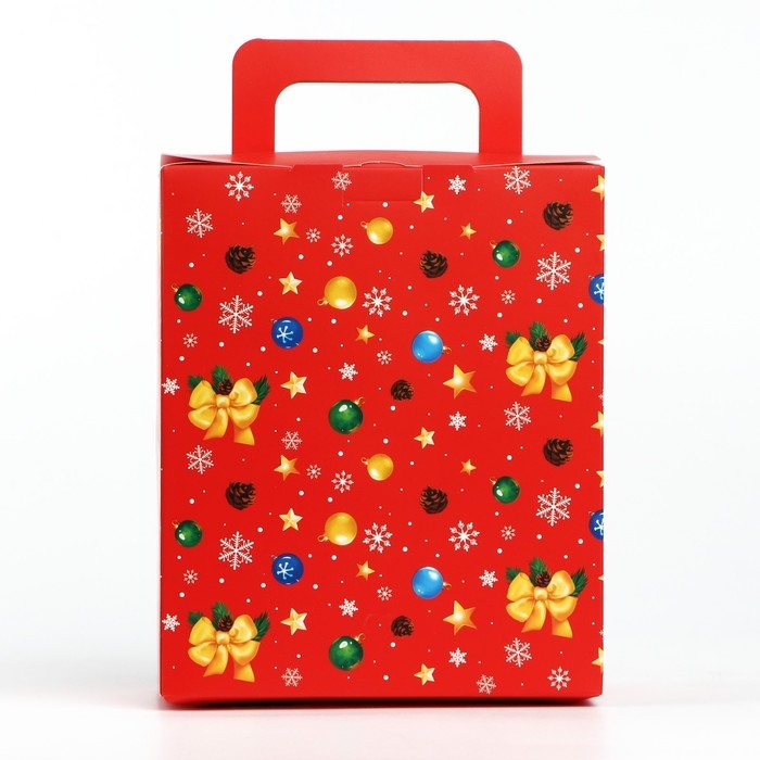 Подарочная коробка новогодняя новогодняя складная с 3D эффектом «Новогодний венок», 18 x 15 x 7.5 см, Новый год Подарочная коробка новогодняя новогодняя складная с 3D эффектом «Новогодний венок», 18 x 15 x 7.5 см, Новый год