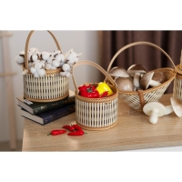 Корзина для хранения Доляна Nature, 15&times;15&times;12, бамбук