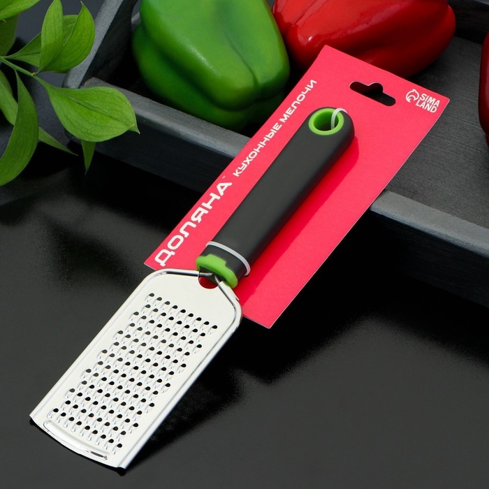 Тёрка для сыра мелкая Доляна Lime, 22,8 см, с ручкой, цвет чёрный Тёрка для сыра мелкая Доляна Lime, 22,8 см, с ручкой, цвет чёрный