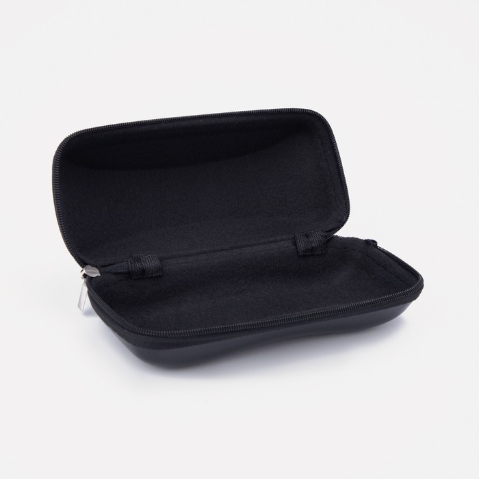 Футляр для очков на молнии, длина 16 см, цвет чёрный Футляр для очков на молнии, длина 16 см, цвет чёрный