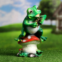 Садовая фигура "Лягушка с флейтой" 12*14*27 см ПОЛИСТОУН F07791 Садовая фигура "Лягушка с флейтой" 12*14*27 см ПОЛИСТОУН F07791