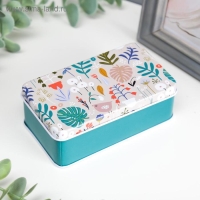 Шкатулка металл прямоугольная "Цветочная полянка" МИКС 4х11,5х6,5 см Шкатулка металл прямоугольная "Цветочная полянка" МИКС 4х11,5х6,5 см