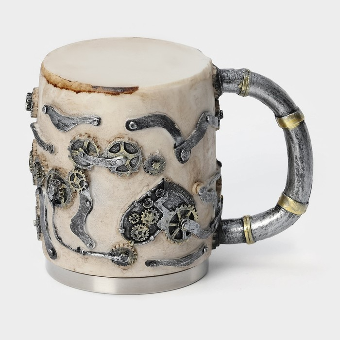 Кружка &laquo;Череп&raquo;, 400 мл, цвет бежевый