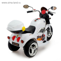 Электромобиль «Чоппер», с аккумулятором, световые и звуковые эффекты, цвет белый Электромобиль «Чоппер», с аккумулятором, световые и звуковые эффекты, цвет белый
