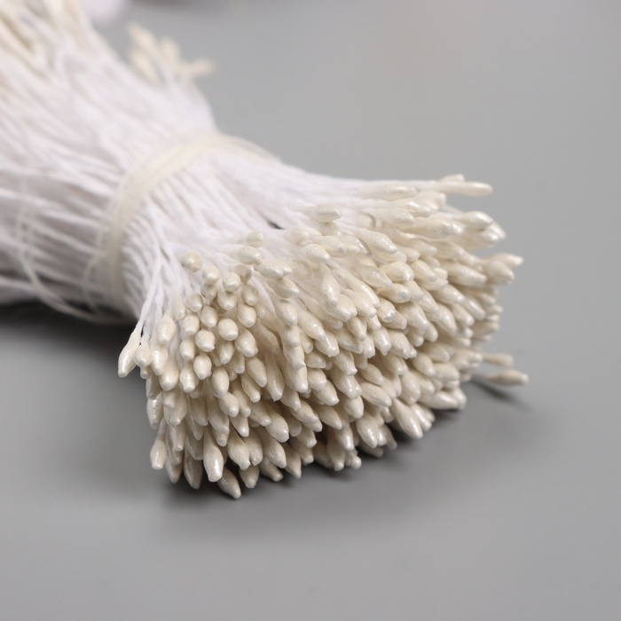 Тычинки для искусственных цветов глянец Тычинки для искусственных цветов глянец "Рисинки" белый перламутр длина 6 см набор 360 шт 1070521