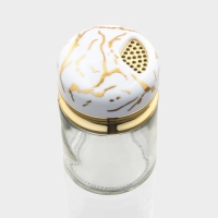 Солонка стеклянная Magistro &laquo;Белый мрамор&raquo;, 150 мл, 5,5&times;9,5 см