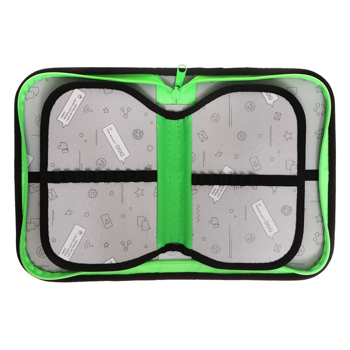 Пенал 3 секции, вкладка внутри, 140 х 210 х 40 мм, тканевый, Calligrata TOP Block Пенал 3 секции, вкладка внутри, 140 х 210 х 40 мм, тканевый, Calligrata TOP Block "Монстрики"