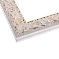 Рама для картин (зеркал) 60 х 90 х 4 см, дерево "Версаль", бело-золотой Рама для картин (зеркал) 60 х 90 х 4 см, дерево "Версаль", бело-золотой