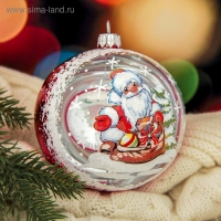 Новогодний шар "Морозко" 9,5 см микс Новогодний шар "Морозко" 9,5 см микс