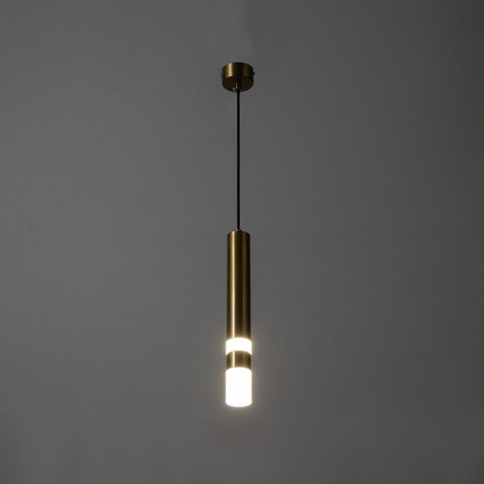 Светильник BayerLux Подвес Светильник BayerLux Подвес "Гелла" LED 6Вт 4000К латунь 4х4х30-230см