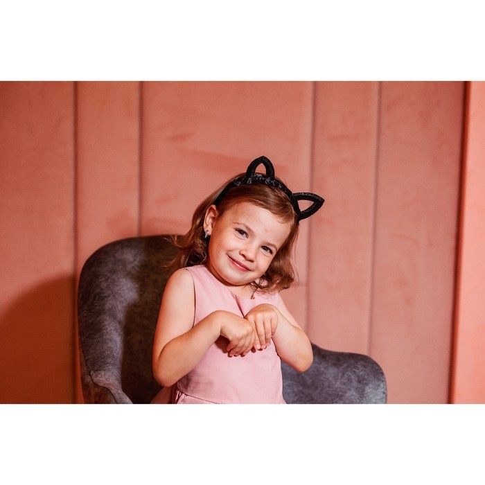 Новый год! Ободок для волос карнавальный &laquo;Кошечка&raquo;, с пайетками