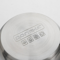 Кастрюля из нержавеющей стали Доляна &laquo;Чёрная ночь&raquo;, 1,5 л, с крышкой