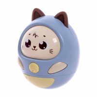 Музыкальная игрушка «Котик-неваляшка», звук, свет, цвет синий Музыкальная игрушка «Котик-неваляшка», звук, свет, цвет синий