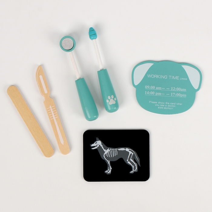 Детский набор доктора &laquo;Ветеринар&raquo;, 20 деталей+собака+сумка, 19х24х15 см