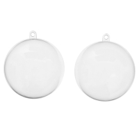 Набор &laquo;Новогодние шары&raquo;, шар &mdash; 9 см и 7 см, с наклейками, с деревянными основами