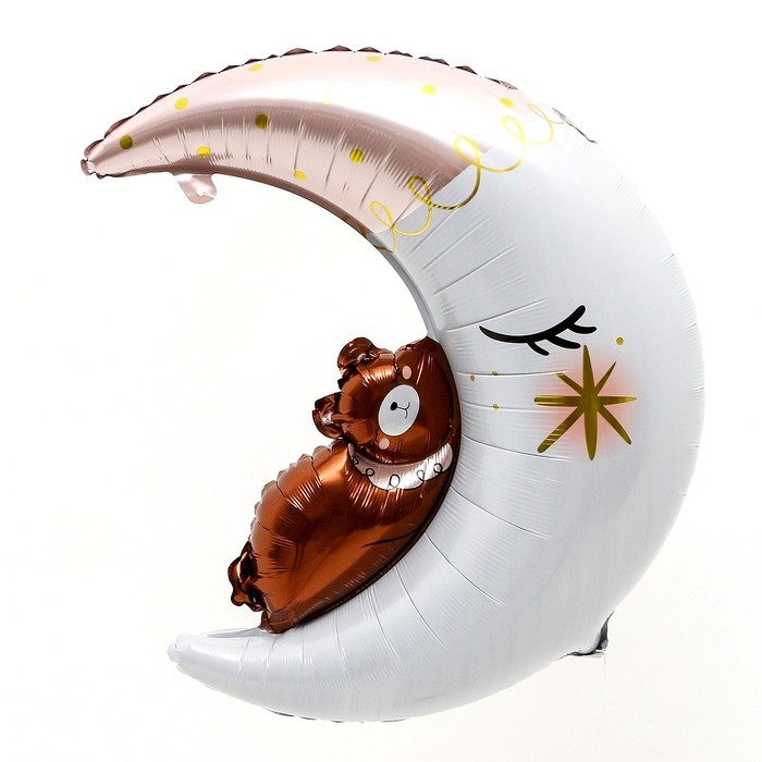 Шар фольгированный 22" &laquo;Луна с мишкой&raquo;