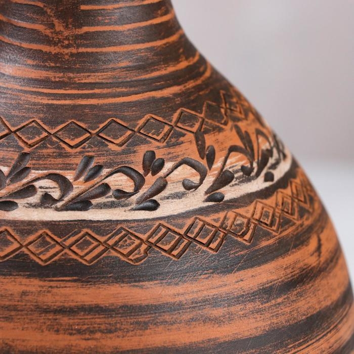 Штоф «Келин», гончарный, ангоб, красная глина, 2,2 л, микс Штоф «Келин», гончарный, ангоб, красная глина, 2,2 л, микс