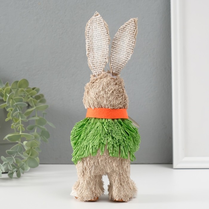 Сувенир "Зайка в зеленом с палочкой" 9х8х23,5 см