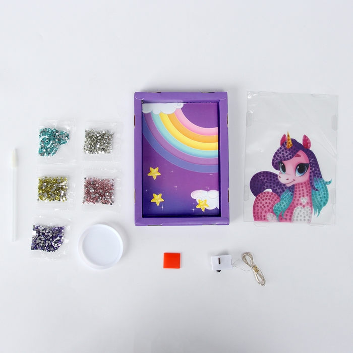 Алмазная мозаика в рамке для детей &laquo;Сказочный Единорожка&raquo;