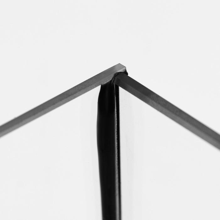 Аквариум Прямоугольный Аквариум Прямоугольный "Атолл" с крышкой, 20 литров, 38 х 19 х 28/33 см, чёрный