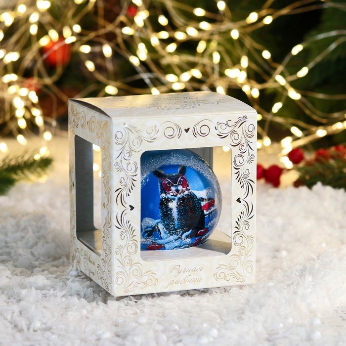 Шар новогодний Шар новогодний "Филин" 8 см