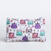 Косметичка на молнии, цвет белый/разноцветный Косметичка на молнии, цвет белый/разноцветный