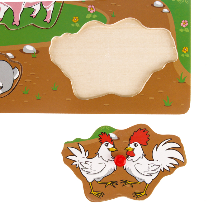 Рамка - вкладыш Рамка - вкладыш "Весёлая ферма", 8 элементов