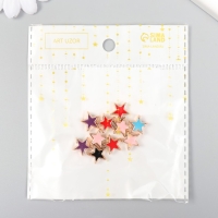 Набор бусин для творчества пластик "Звёзды, яркий глянец" МИКС набор 10 шт 1,1х1,1 см