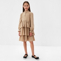 Платье для девочки MINAKU цвет бежевый,  рост 134 см