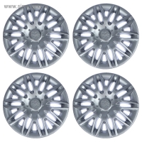 Колпаки колесные R14 "ПАУЭР", серебристый набор 4 шт. Колпаки колесные R14 "ПАУЭР", серебристый набор 4 шт.