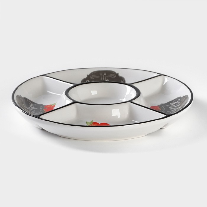 Менажница 5 ячеек Доляна &laquo;Гурман&raquo;, d=26 см