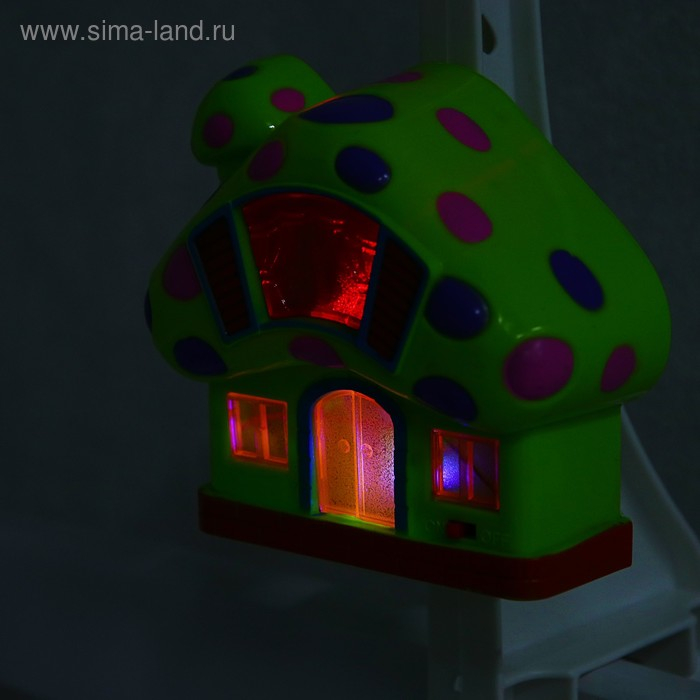 Мобиль музыкальный на кроватку &laquo;Пряничный домик. Совы и бабочки&raquo;, заводной, Крошка Я