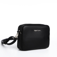 Сумка женская через плечо TEXTURA, маленький размер, цвет чёрный Сумка женская через плечо TEXTURA, маленький размер, цвет чёрный